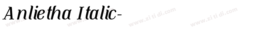 Anlietha Italic字体转换